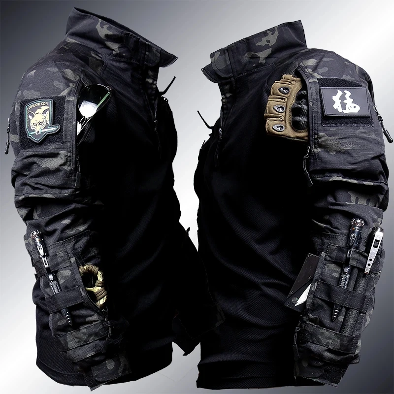 Pantalones tácticos multibolsillo camuflaje hombre resistentes - imagen 3