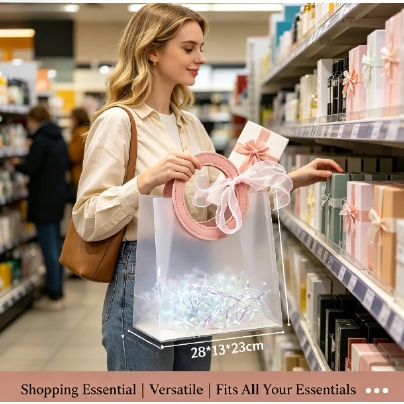 Bolsas de regalo transparentes de PP esmerilado creativas para eventos - imagen 2