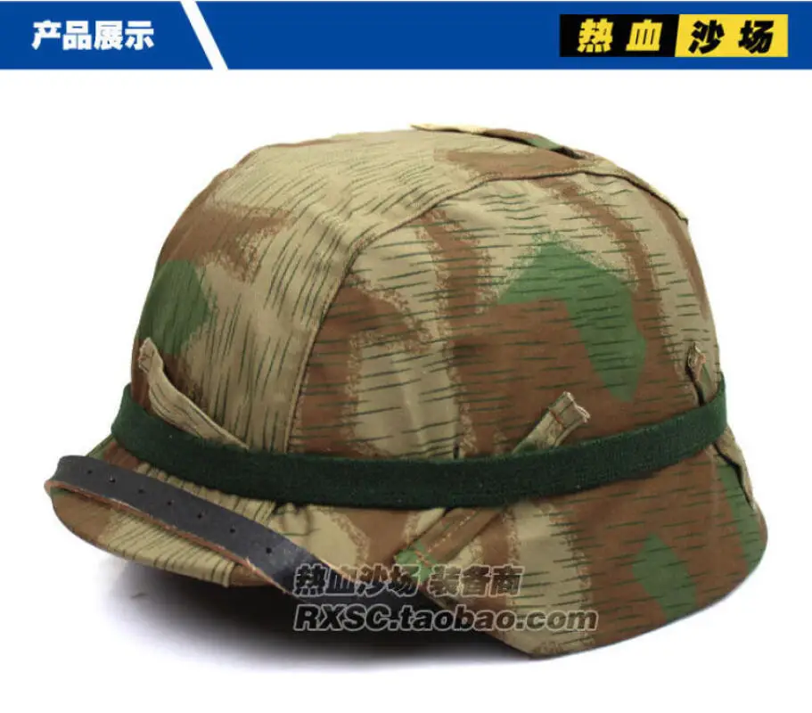 Casco táctico de acero M35 con cubierta textil y cinturón luminoso - imagen 4