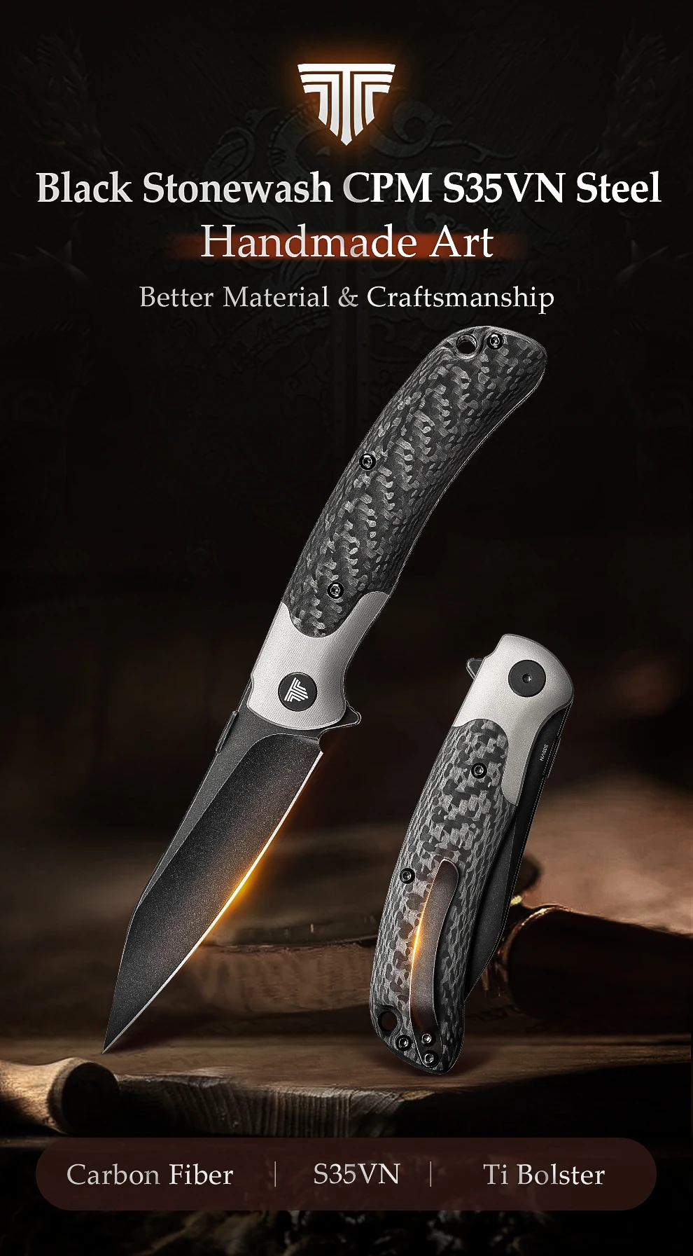 Cuchillo plegable TRIVISA EDC en el uso cotidiano