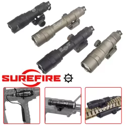 Linterna táctica SF M600/M300 para rifle, LED blanco y riel Picatinny