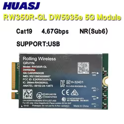 Módem 5G Sub-6GHz Cat19 NSA SA externo portátil para USB M.2