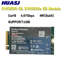 Módem 5G Sub-6GHz Cat19 NSA SA externo portátil para USB M.2