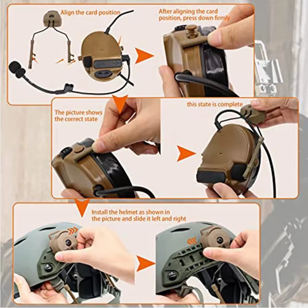 Ejemplo de casco con adaptador puesto