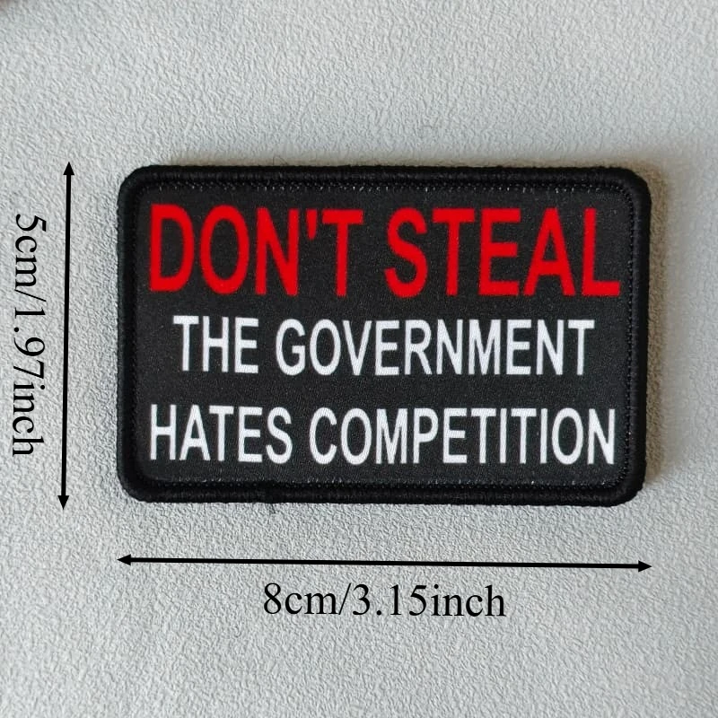 Parche táctico velcro gancho y bucle brazalete con slogan - imagen 2