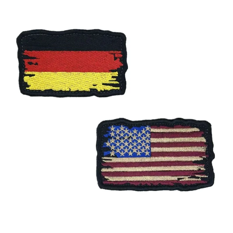 Parche termoadhesivo bandera EE. UU. bordado para ropa - imagen 3