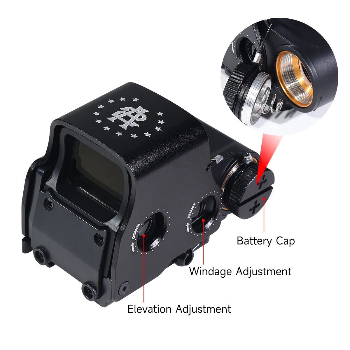 558 DCR mira red dot con magnificador plegable QD Picatinny - imagen 3