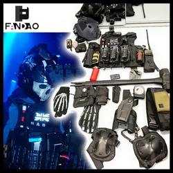 Full Gear COD 19 Chaleco Táctico con Casco y Máscara Ghost – Airsoft