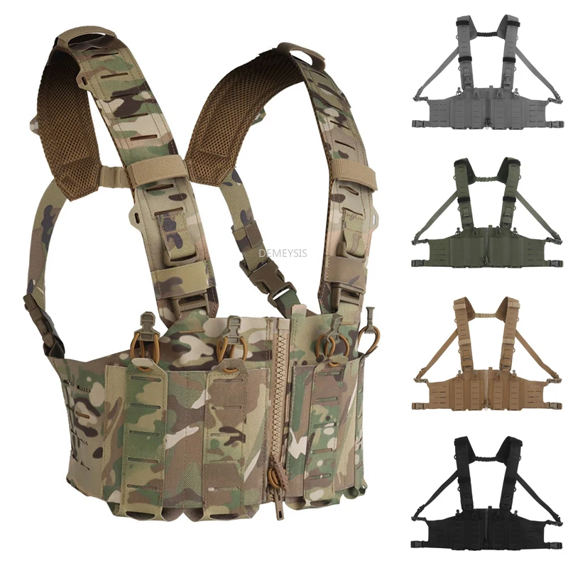 Chaleco táctico de desmontaje rápido, MOLLE para airsoft y paintball - imagen 2