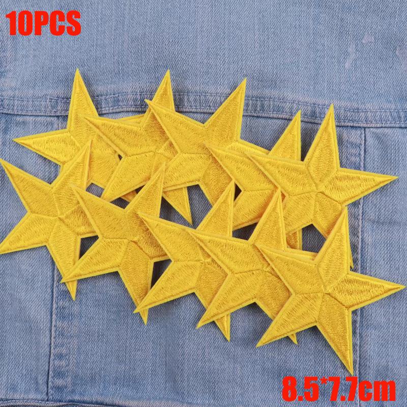 Parches militares bordados estrellas y corazones para coser uniforme