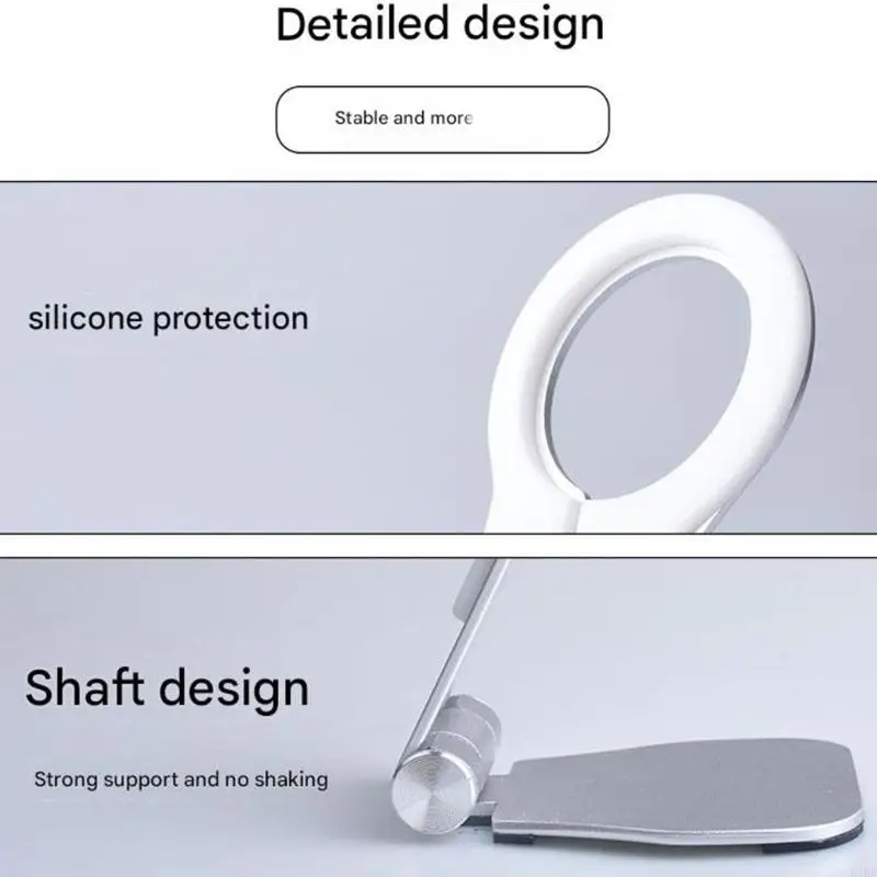 Soporte teléfono escritorio aluminio plegable carga inalámbrica ligero - imagen 4