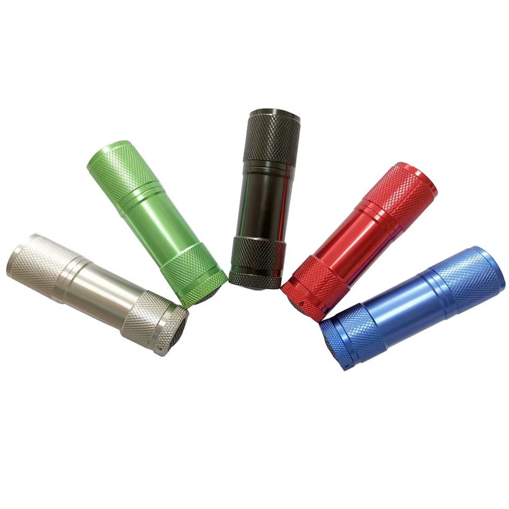 Linterna LED táctica 9 diodos – Portátil EDC aluminio exterior - imagen 5