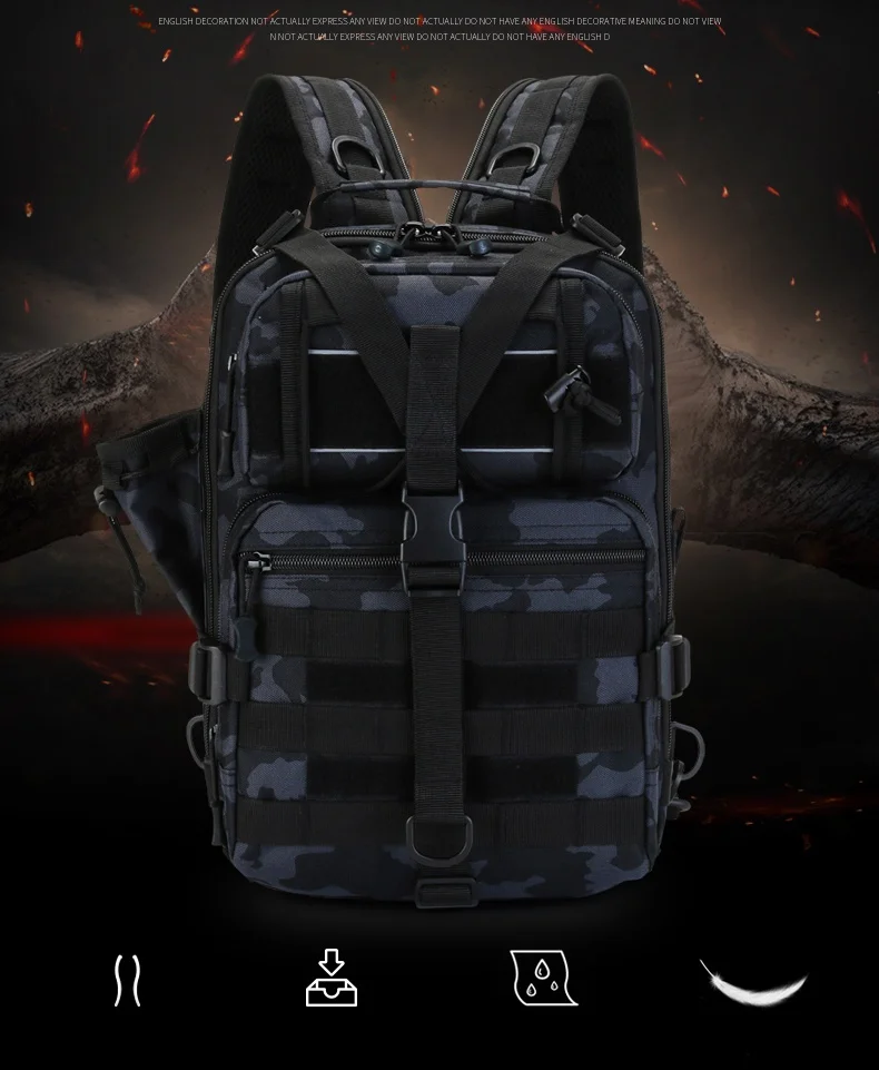Vista frontal de la mochila Luya con correas ajustables