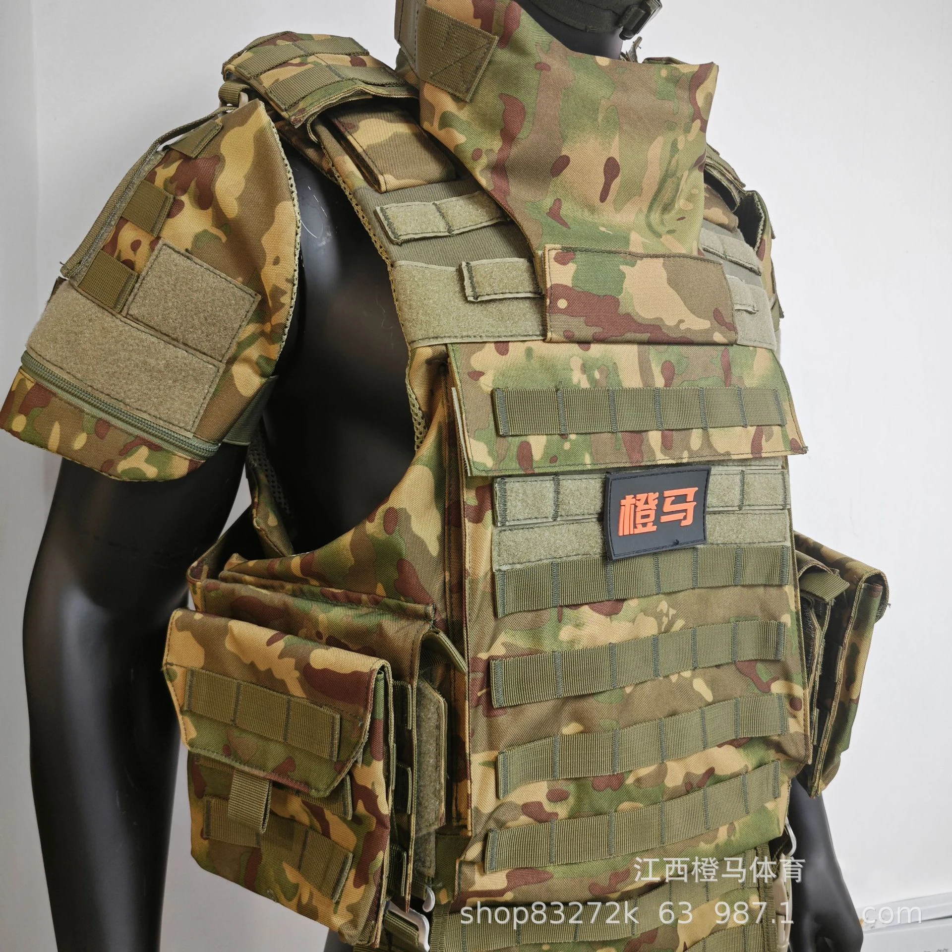 Chaleco táctico de protección completa con hombros y cuello - imagen 5