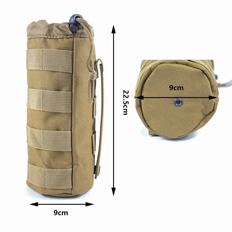 Bolsa táctica MOLLE para botella de agua caqui impermeable outdoor - imagen 2