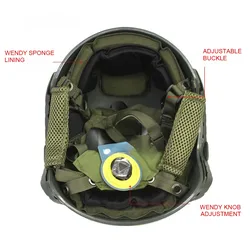 Casco táctico FAST SF high cut Wendy con forro esponja airsoft