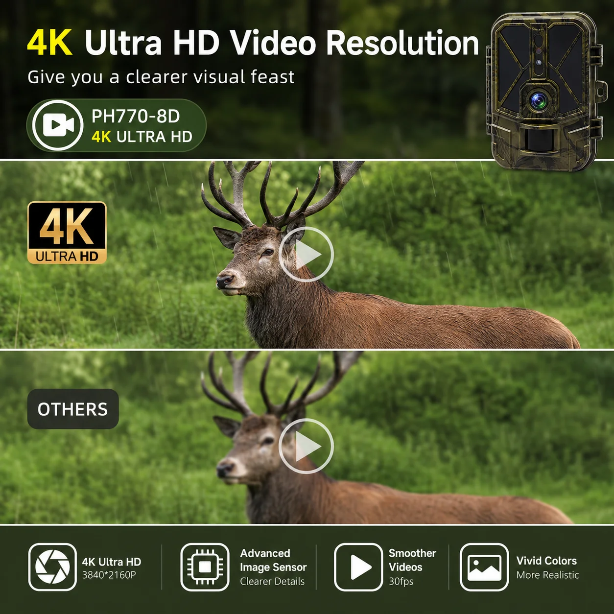 Suntek HC940PRO-LI Cámara de caza 4K con visión nocturna - imagen 5