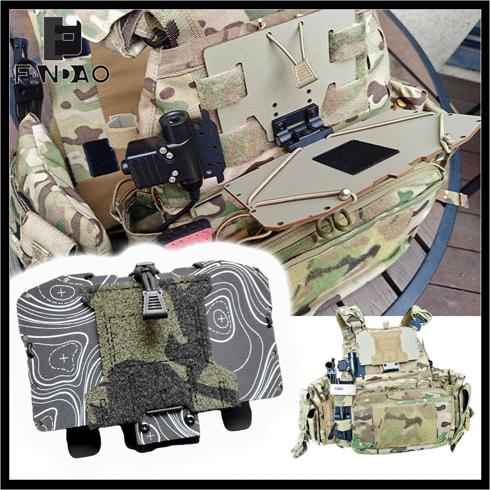 Panel frontal MOLLE para teléfono táctico en chaleco - imagen 4