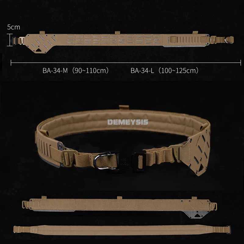 Cinturón táctico MOLLE 2 en 1 de liberación rápida para airsoft - imagen 2
