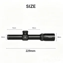 Visor telescópico táctico T-EAGLE 2.5X20 con retícula cruz