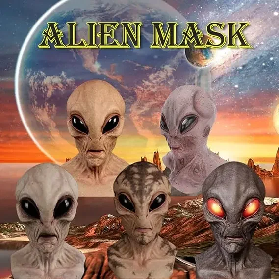 Máscara alienígena vista frontal