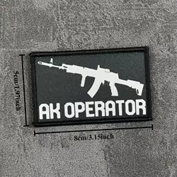 Parche táctico AK Operator velcro para uniforme militar