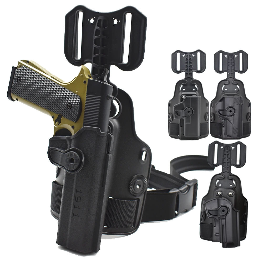 Funda táctica pierna extensible para pistola – Glock 17 M9 Colt 1911 - imagen 2