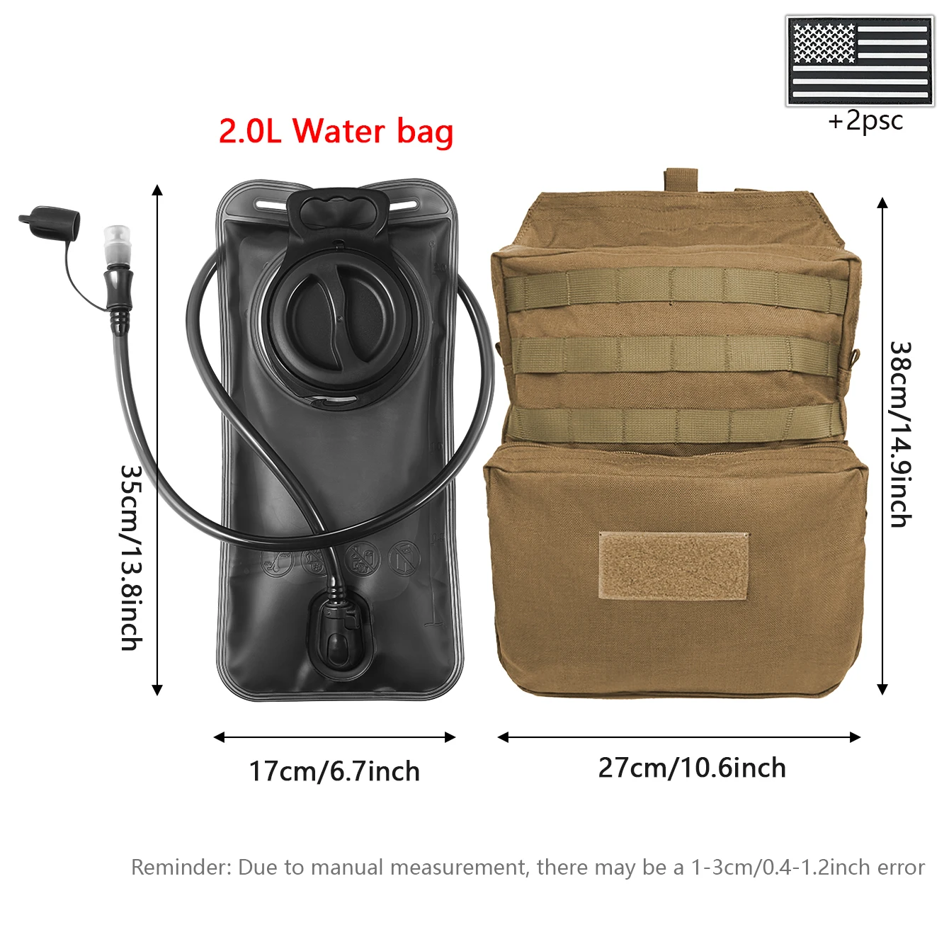Bolsa de hidratación MOLLE gran capacidad para senderismo y bici - imagen 3