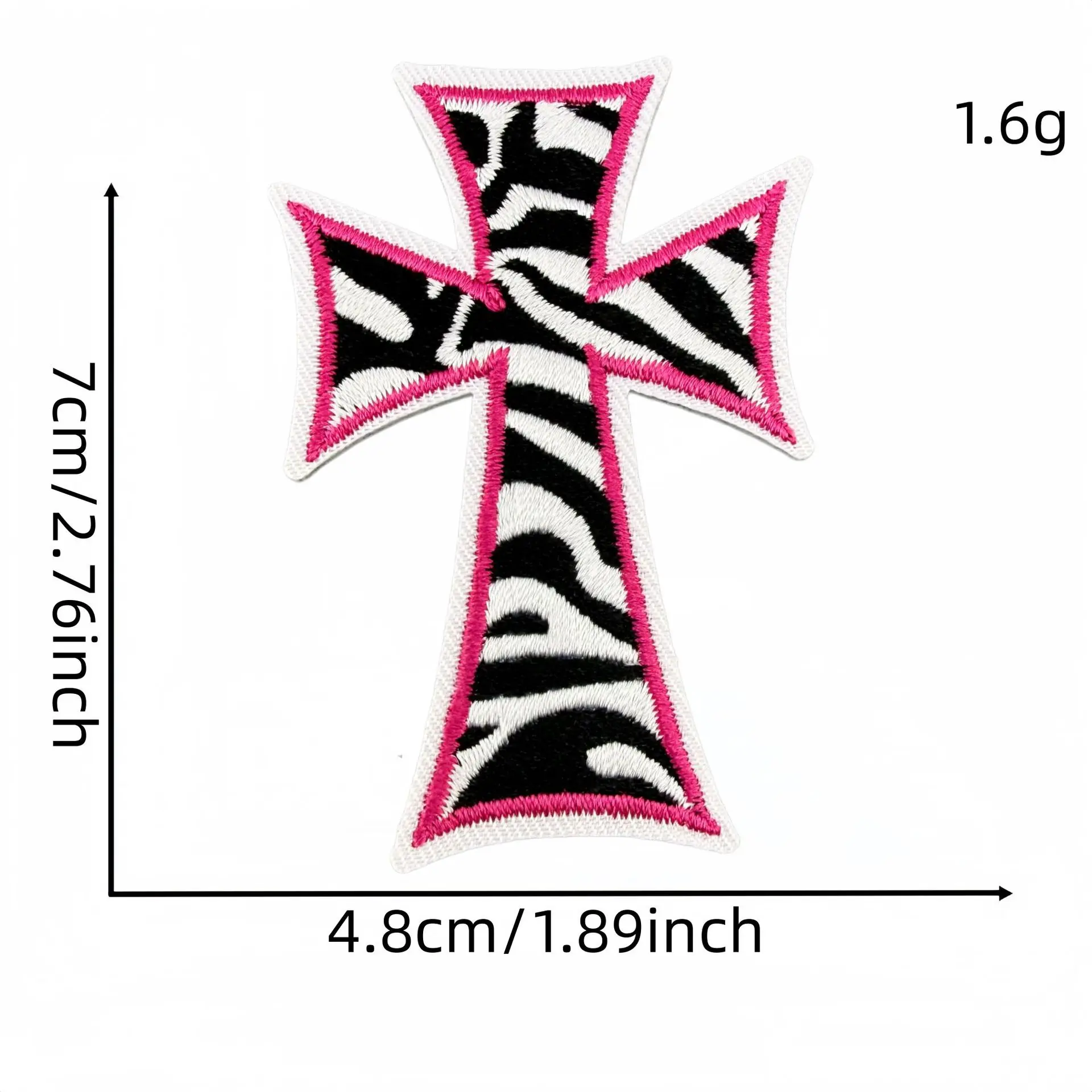 Parche termoadhesivo gótico fucsia calavera y corazón para chaquetas - imagen 5