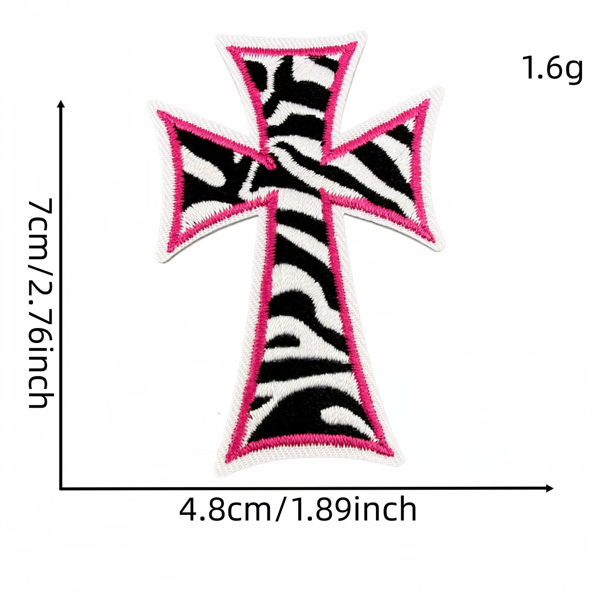 Parche termoadhesivo gótico calavera y corazón fucsia para chaquetas - imagen 5