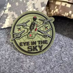 Parche táctico PVC Ojo en el Cielo con gancho y bucle para FPV