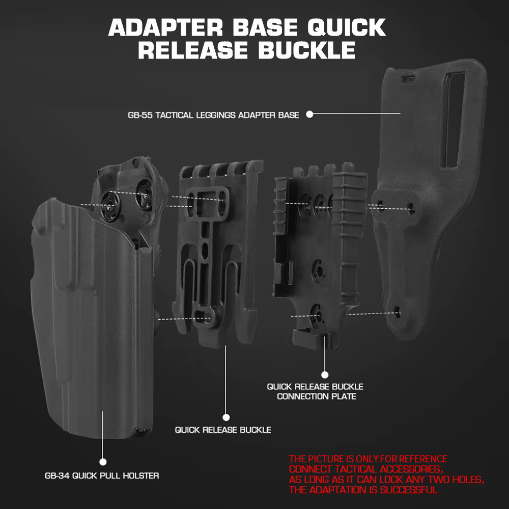 Adaptador tactico de desenfunde rapido Glock - funda, placa y hebilla - imagen 5