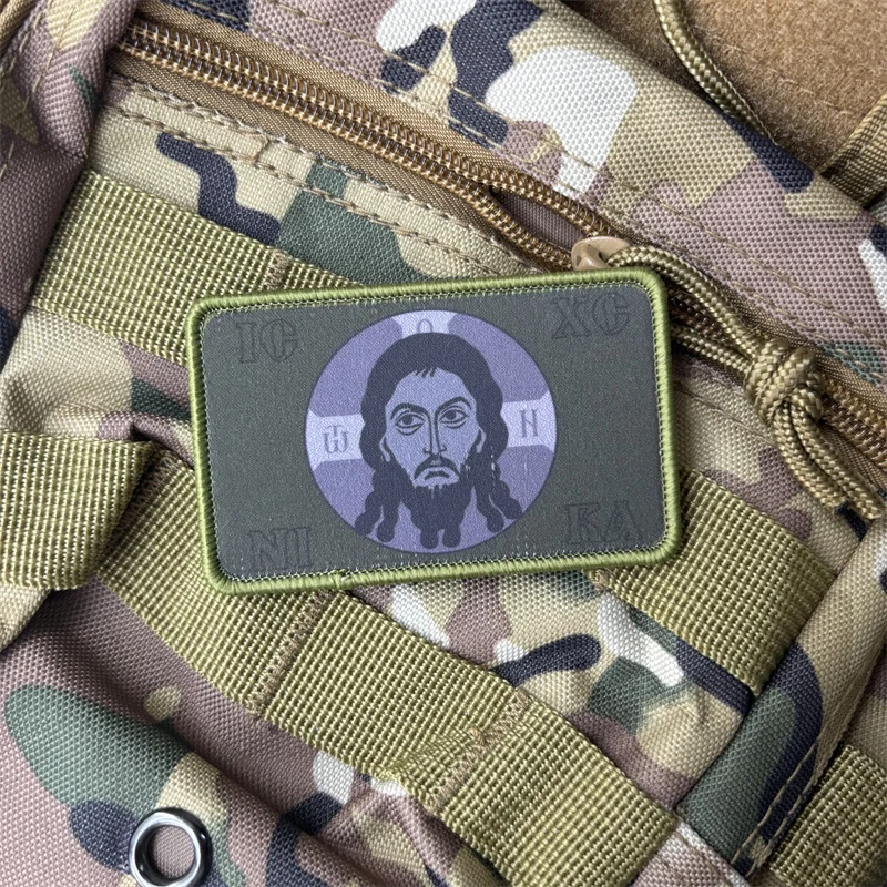 Parche táctico militar gancho y bucle Jesús para mochila - imagen 5