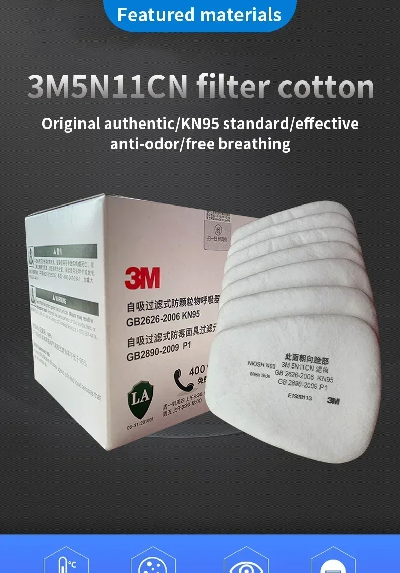 Filtros de algodón 3M 5N11 para recambio