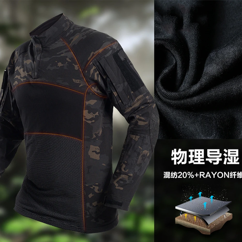 Chaqueta táctica camo transpirable – Entrenamiento outdoor resistente - imagen 2