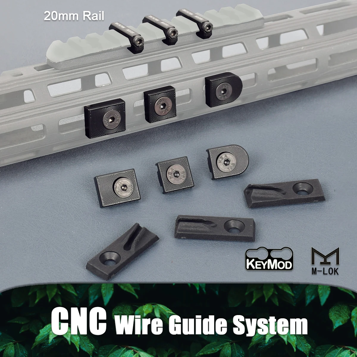 Guía de cables CNC y abrazaderas para riel