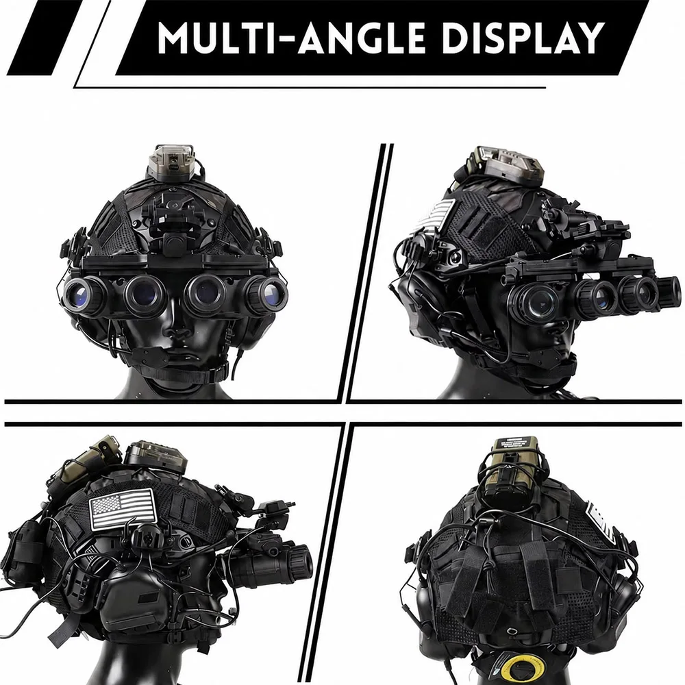 Equipo de airsoft con chaleco táctico y casco FAST PJ - imagen 5