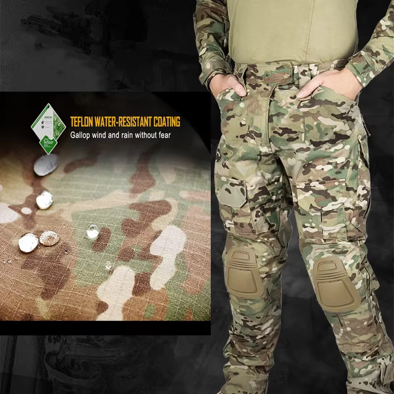 Pantalones tácticos Multicam CP con rodilleras y bolsillos de combate - imagen 5