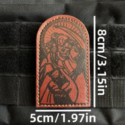Parche táctico calavera Reaper PU con velcro moral de cuero militar
