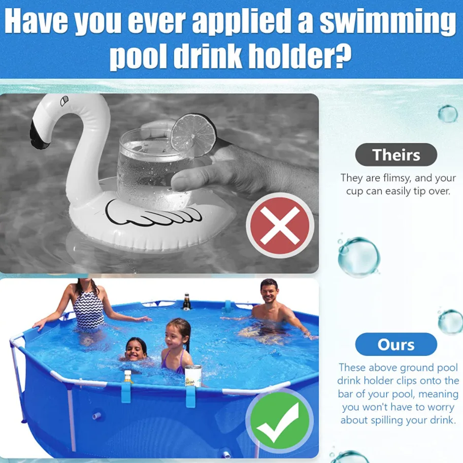 Soporte para bebidas de piscina con organizador de vasos y cervezas - imagen 3