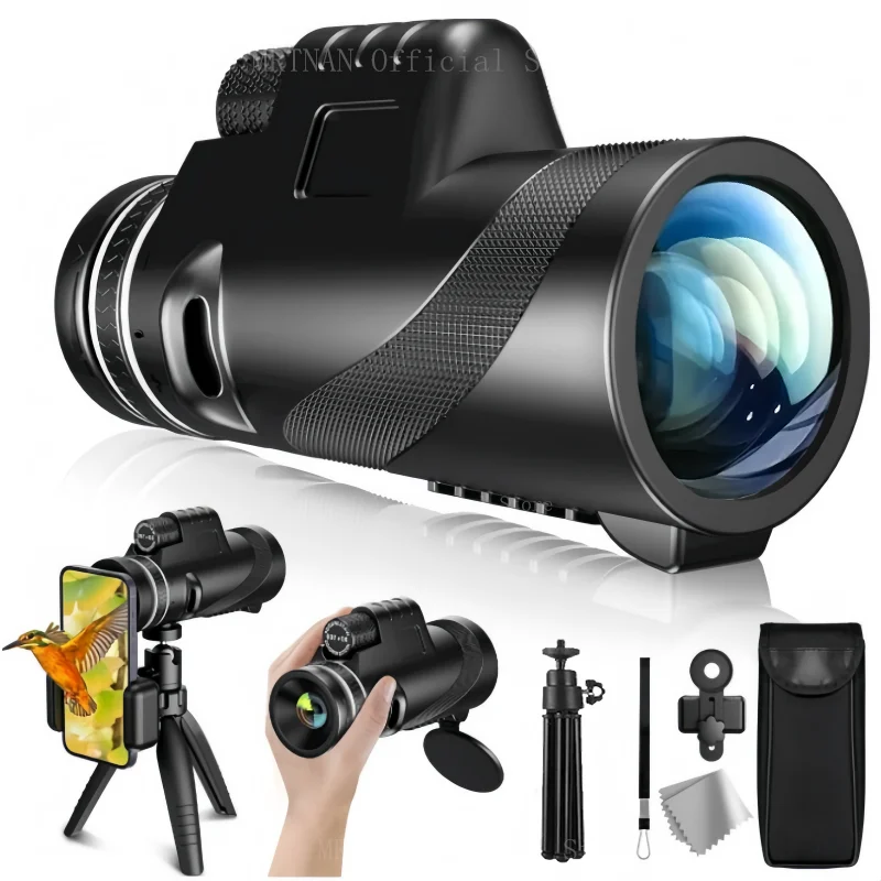 Telescopio monocular HD Bak4 de largo alcance con clip para teléfono - imagen 4