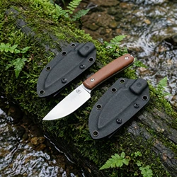 Cuchillo fijo de acero para exterior y supervivencia táctica
