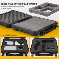 Estuche estanco de carcasa dura impermeable con espuma acolchada