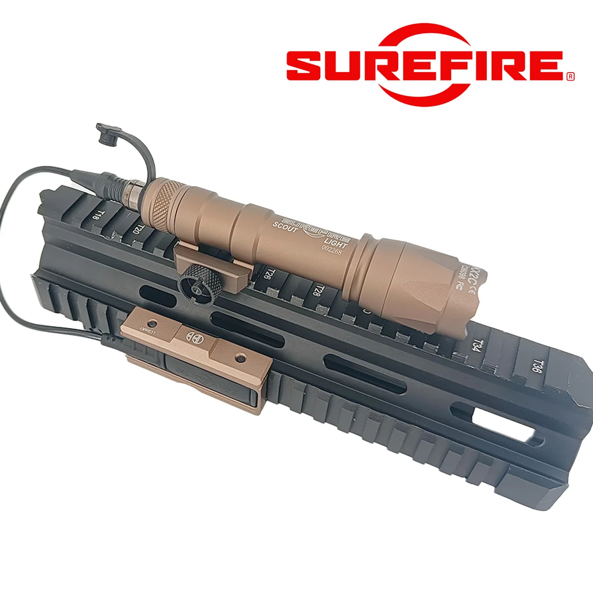 Linterna táctica Surefire luz scout, interruptor presión y montura Picatinny - imagen 2