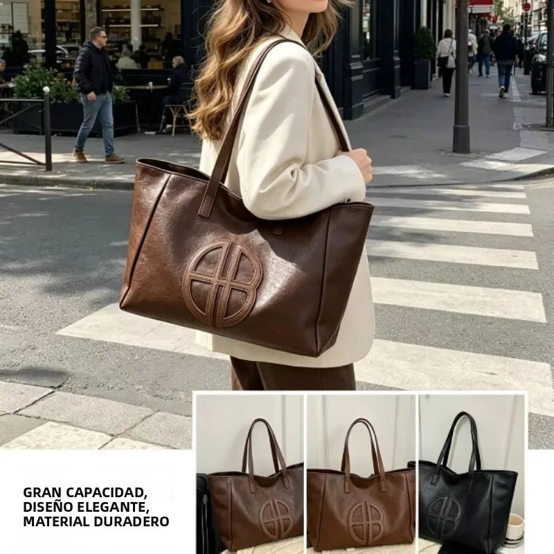 Bolso de hombro tote retro gran capacidad casual para trabajo - imagen 2