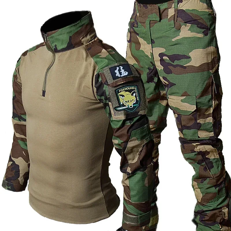 Pantalones cargo con velcro en rodillas y parte inferior