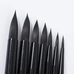 Pincel delineador profesional punta redonda de madera cerdas suaves