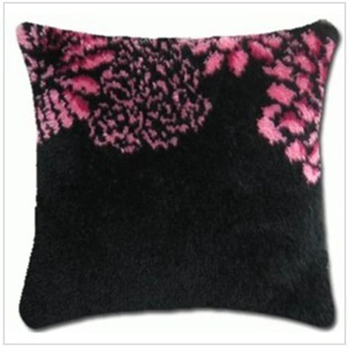 Kit de bordado punto de cruz flor para almohada, lana gruesa - imagen 3