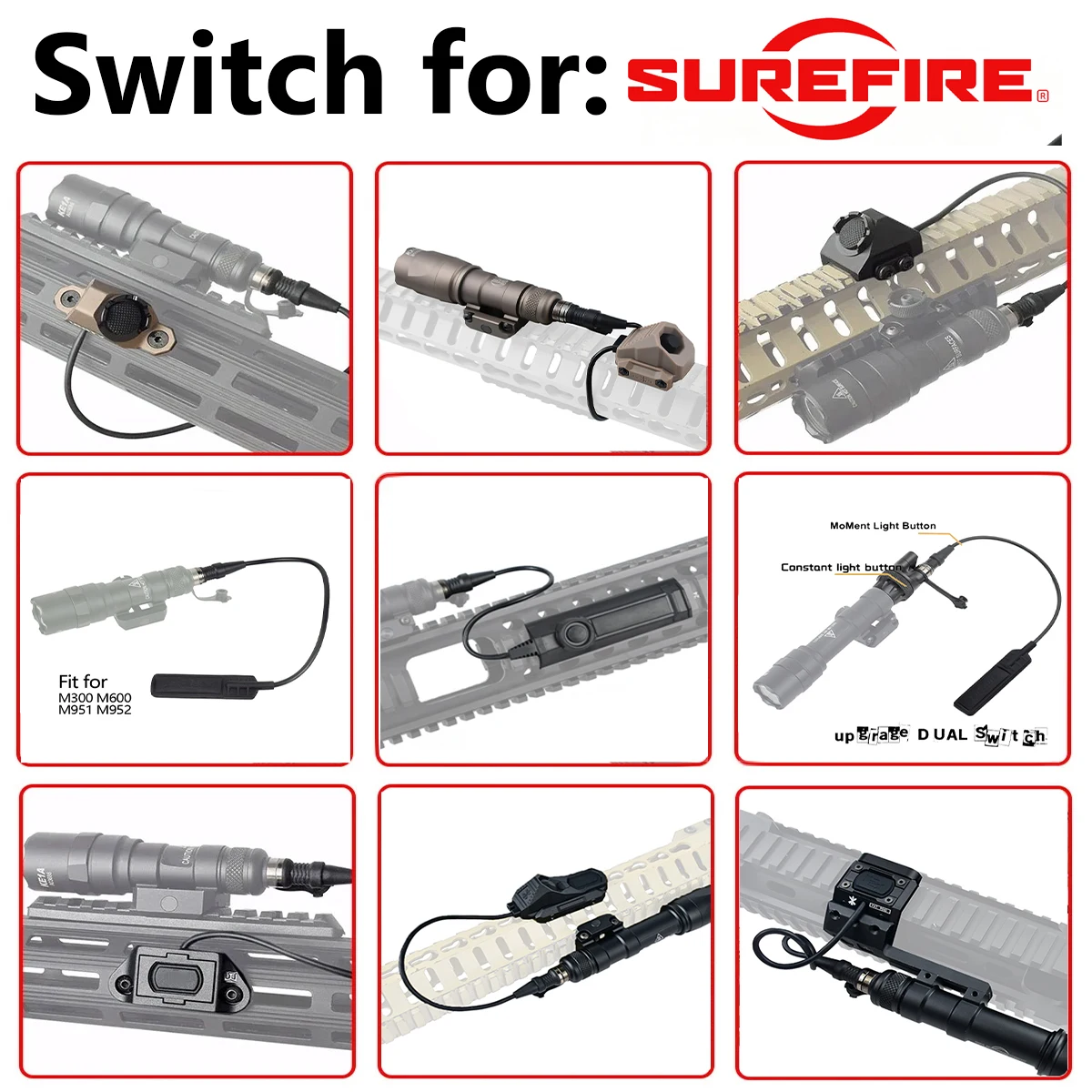 Interruptor remoto de presión SF Lite para linterna Picatinny - imagen 4