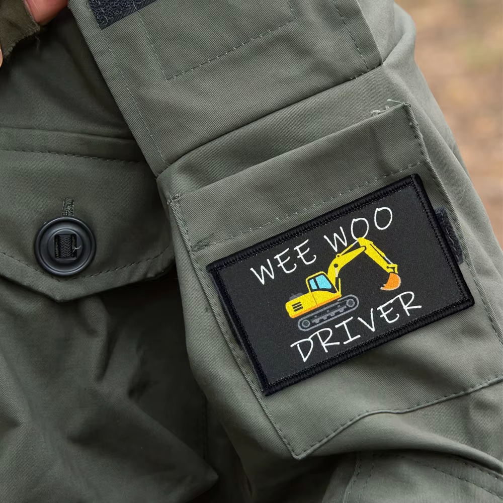 Parche táctico Wee Woo con sistema de gancho y bucle